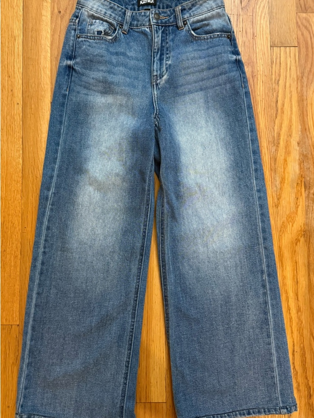 Girls Katie J NYC Wide Leg High-Rise Jeans